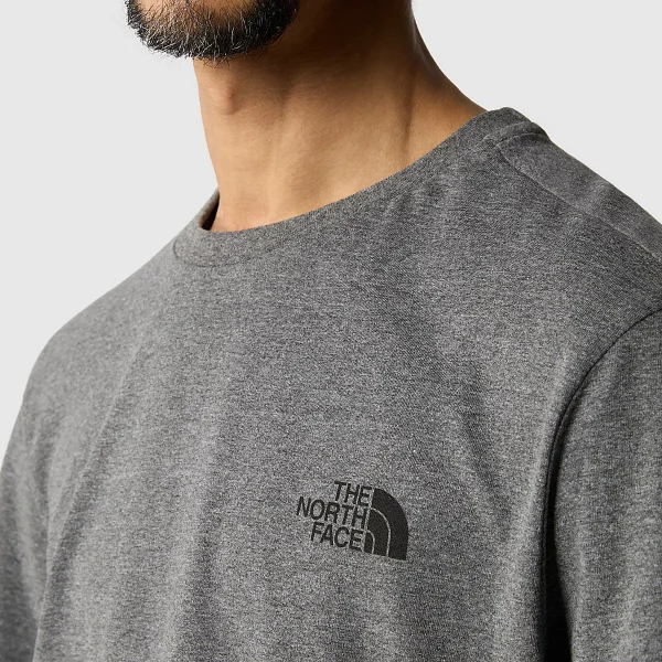 THE NORTH FACE - חולצת טי קצרה גברים SIMPLE DOME – T92TX5JBV – tnf-medium-grey-heather-std – 4