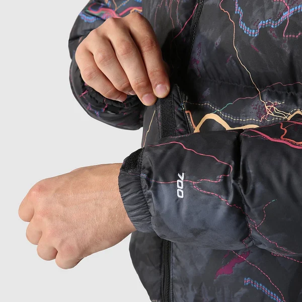 THE NORTH FACE - מעיל פוך גברים 1996 RETRO NUPTSE PACKABLE – TA3C8DIRI – tnf-black-trail-glow-print – 11