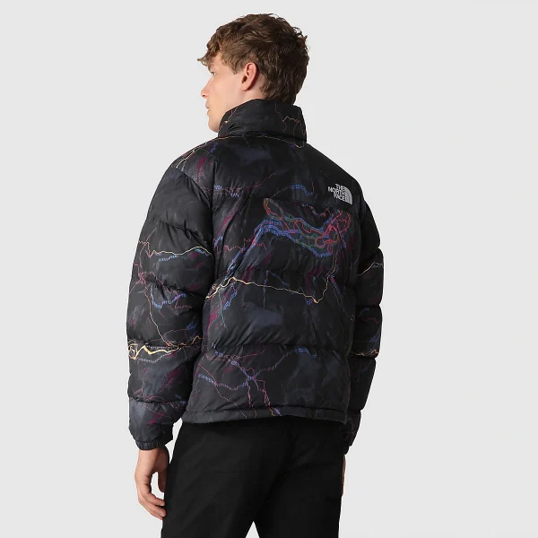 THE NORTH FACE - מעיל פוך גברים 1996 RETRO NUPTSE PACKABLE – TA3C8DIRI – tnf-black-trail-glow-print – 2