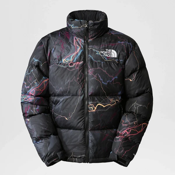 THE NORTH FACE - מעיל פוך גברים 1996 RETRO NUPTSE PACKABLE – TA3C8DIRI – tnf-black-trail-glow-print – 13