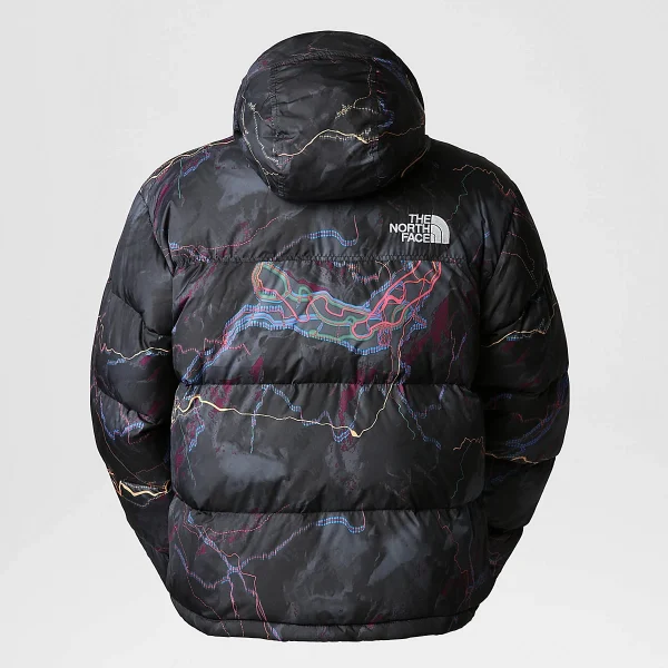 THE NORTH FACE - מעיל פוך גברים 1996 RETRO NUPTSE PACKABLE – TA3C8DIRI – tnf-black-trail-glow-print – 14