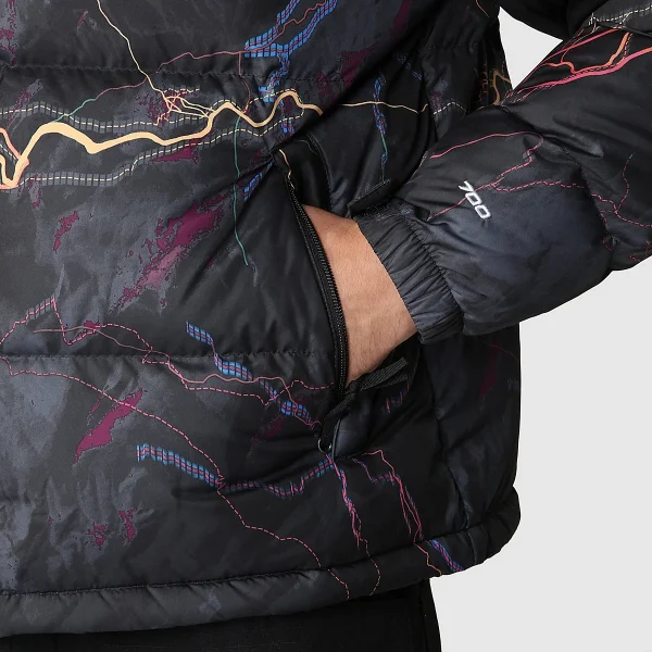 THE NORTH FACE - מעיל פוך גברים 1996 RETRO NUPTSE PACKABLE – TA3C8DIRI – tnf-black-trail-glow-print – 9
