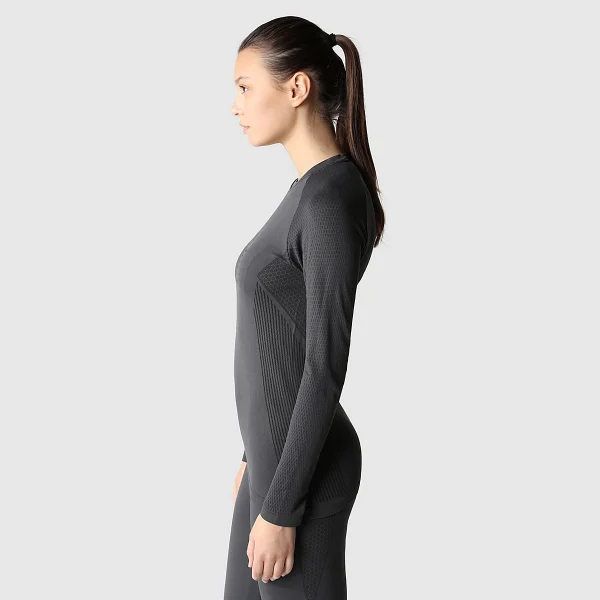 THE NORTH FACE - חולצה תרמית ארוכה נשים ACTIVE CREW NECK – T93Y2SMN8 – asphalt-grey-tnf-black – 2