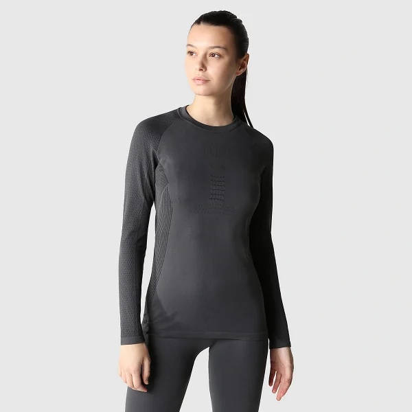 THE NORTH FACE - חולצה תרמית ארוכה נשים ACTIVE CREW NECK – T93Y2SMN8 – asphalt-grey-tnf-black – 1