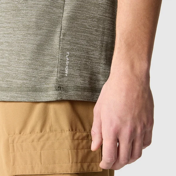 THE NORTH FACE - חולצת טי קצרה גברים LIGHTNING – TA556OJNV – new-taupe-green-white-heather – 7