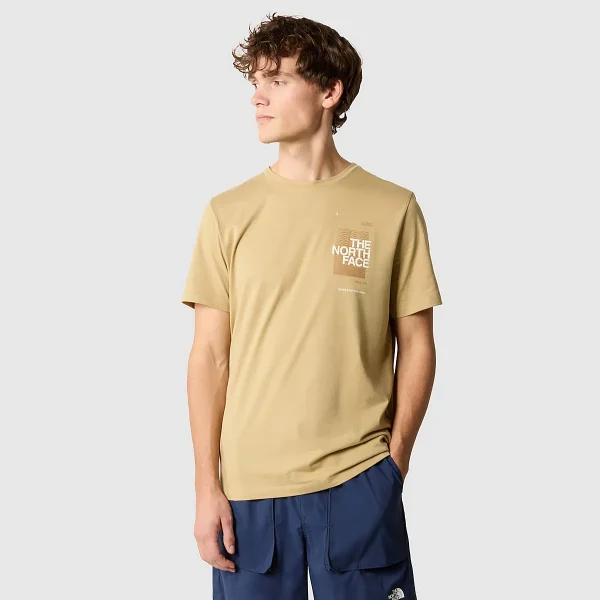 THE NORTH FACE - חולצת טי קצרה גברים FOUNDATION GRAPHIC – TA55EFLK5 – khaki-stone – 1