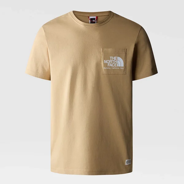 THE NORTH FACE - חולצת טי קצרה עם כיס גברים BERKELEY CALIFORNIA – TA55GDLK5 – khaki-stone – 1