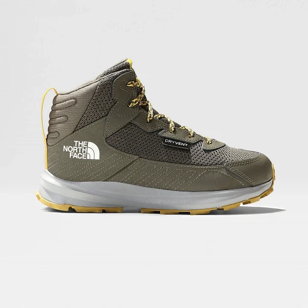 THE NORTH FACE - נעלי הרים עמידות במים נוער MID FASTPACK – TA7W5V9Y3 – new-taupe-green-mineral-gold – 1