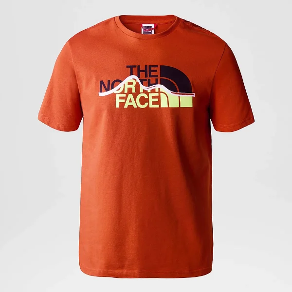 THE NORTH FACE - חולצת טי קצרה גברים MOUNTAIN LINE – TA7X1NIWR – rusted-bronze-led-yellow – 3