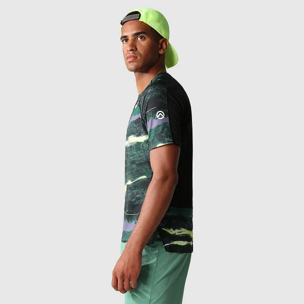 THE NORTH FACE - חולצת טי קצרה גברים SUMMIT HIGH TRAIL RUN – TA7ZTRIOK – deep-grass-green-light-painting-print – 3