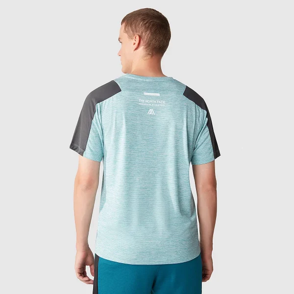 THE NORTH FACE - חולצת טי קצרה גברים MOUNTAIN ATHLETICS – TA823VIWM – reef-waters-white-heather-asphalt-grey – 2