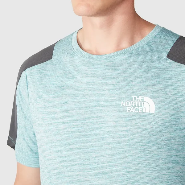 THE NORTH FACE - חולצת טי קצרה גברים MOUNTAIN ATHLETICS – TA823VIWM – reef-waters-white-heather-asphalt-grey – 3