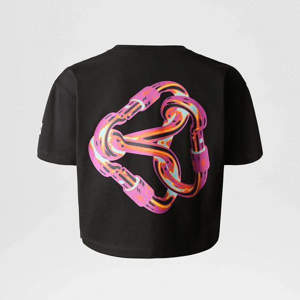 THE NORTH FACE - חולצת טי קצרה נשים GRAPHIC CROPPED – TA823ZJK3 – tnf-black – 2