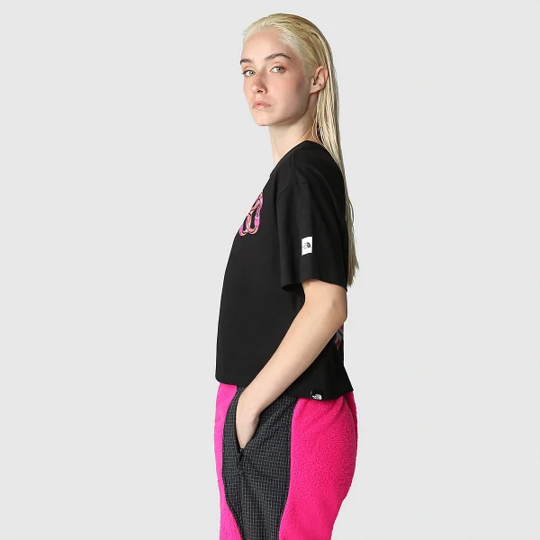 THE NORTH FACE - חולצת טי קצרה נשים GRAPHIC CROPPED – TA823ZJK3 – tnf-black – 3