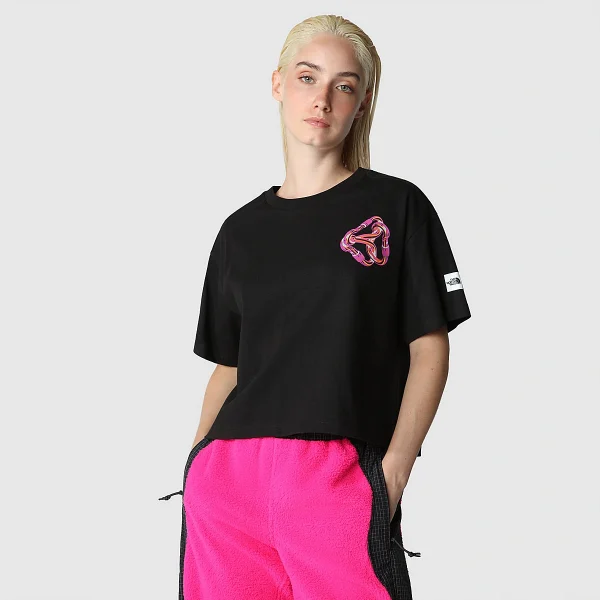 THE NORTH FACE - חולצת טי קצרה נשים GRAPHIC CROPPED – TA823ZJK3 – tnf-black – 4