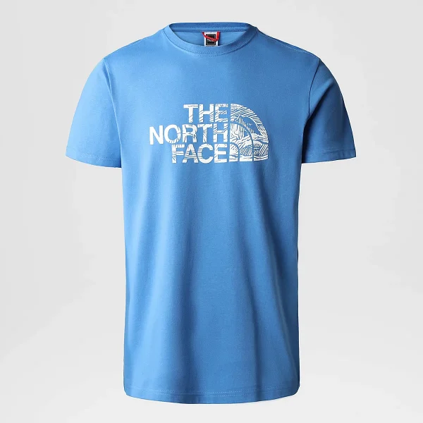 THE NORTH FACE - חולצת טי קצרה גברים WOODCUT DOME – TA827HLV6 – super-sonic-blue – 1