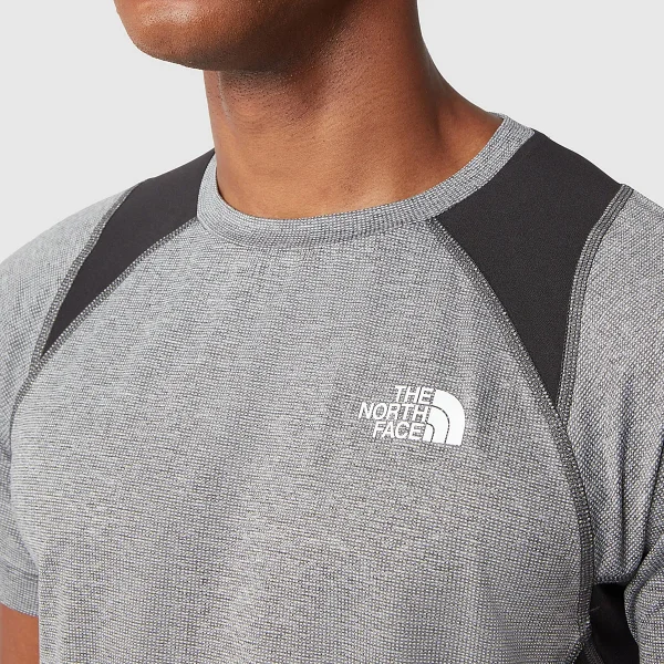 THE NORTH FACE - חולצת טי קצרה גברים GLACIER – TA82GD5R1 – asphalt-grey-white-heather-tnf-black – 5