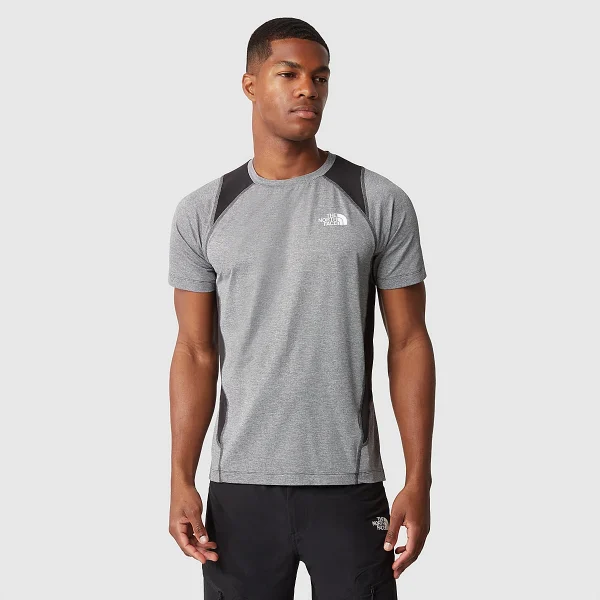 THE NORTH FACE - חולצת טי קצרה גברים GLACIER – TA82GD5R1 – asphalt-grey-white-heather-tnf-black – 1