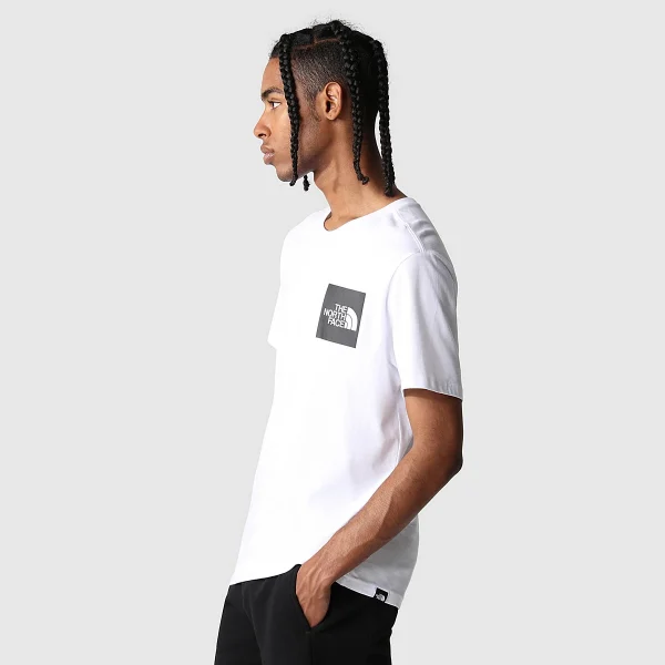 THE NORTH FACE - חולצת טי קצרה גברים FINE T – T0CEQ5LA9 – tnf-white-tnf-black – 3