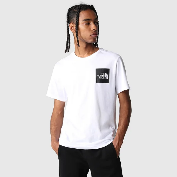 THE NORTH FACE - חולצת טי קצרה גברים FINE T – T0CEQ5LA9 – tnf-white-tnf-black – 1