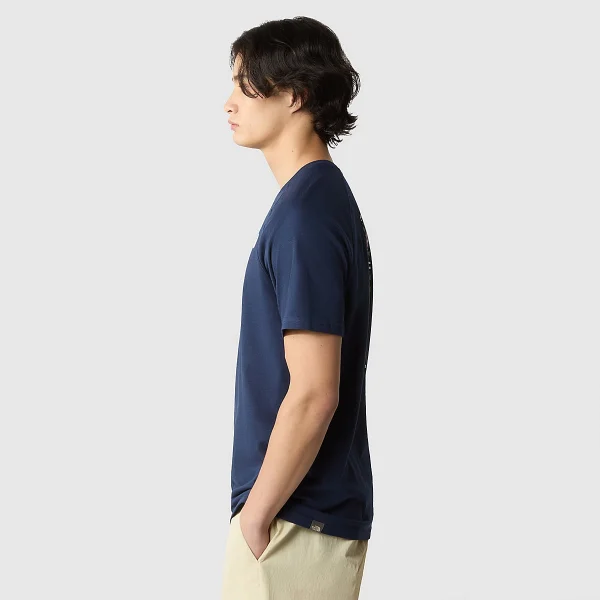 THE NORTH FACE - חולצת טי קצרה גברים NORTH FACES – T0CEQ8H6O – summit-navy-purple-cactus-flower – 3
