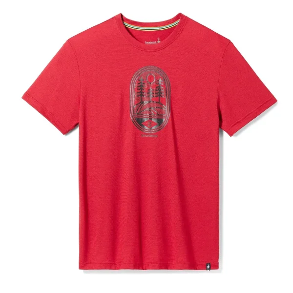 THE NORTH FACE - חולצת טי קצרה גברים SMARTWOOL MOUNTAIN TRAIL GRAPHIC – SW017075J34 – rhythmic-red – 1