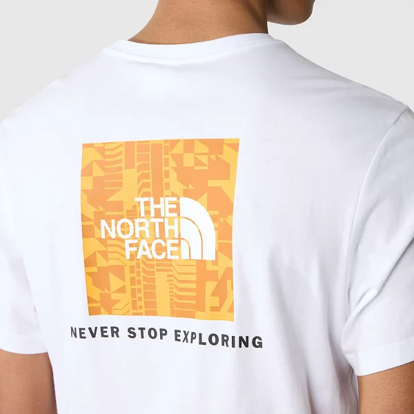 THE NORTH FACE - חולצת טי קצרה גברים REDBOX – TA2TX2O4P – tnf-white-summit-gold-irregular-geometry-print – 6