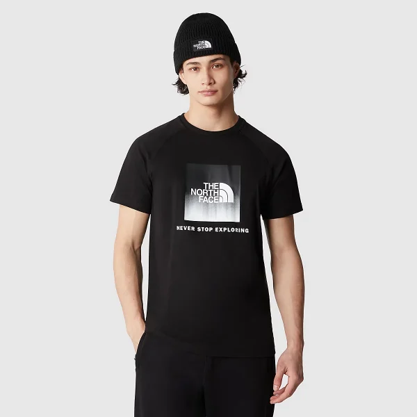 THE NORTH FACE - חולצת טי קצרה גברים RAGLAN REDBOX – TA3BQOO4M – tnf-black-tnf-black-dip-dye-print – 1