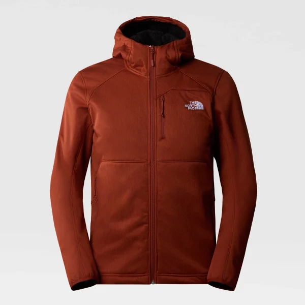 THE NORTH FACE - מעיל סופטשל עם כובע גברים QUEST SOFTSHELL – TA3YFPURZ – brandy-brown-dark-heather – 1
