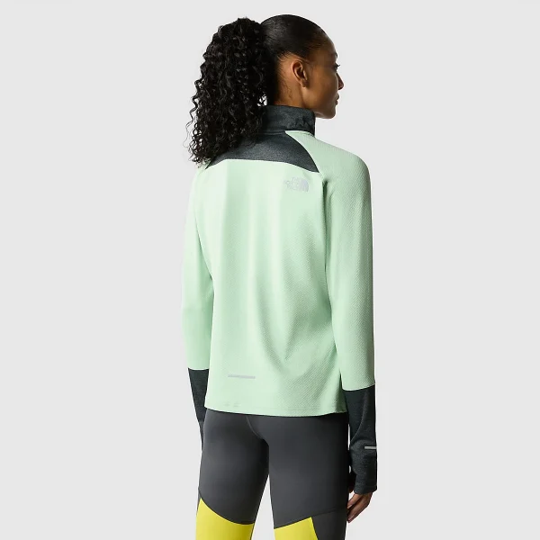 THE NORTH FACE - פליס ריצה 1/4 רוכסן נשים RUN – TA7SXLOUR – misty-sage-asphalt-grey-heather – 2