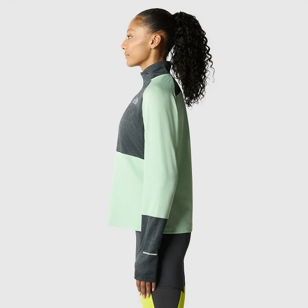 THE NORTH FACE - פליס ריצה 1/4 רוכסן נשים RUN – TA7SXLOUR – misty-sage-asphalt-grey-heather – 5