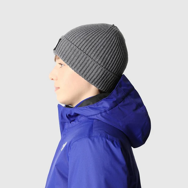 THE NORTH FACE - כובע גרב ילדים TNF BOX LOGO CUFF – TA7WGCDYY – tnf-medium-grey-heather – 3