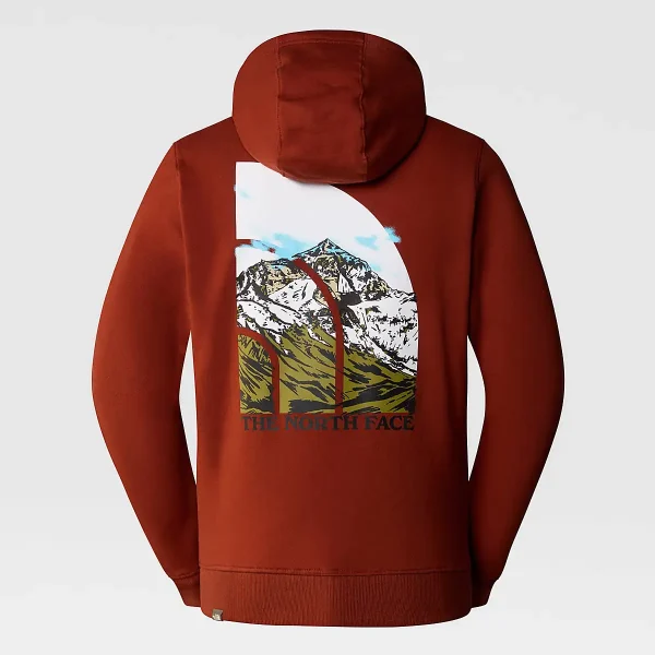 THE NORTH FACE - סווטשירט קפוצ'ון גברים SEASONAL GRAPHIC – TA7X1PUBC – brandy-brown – 1