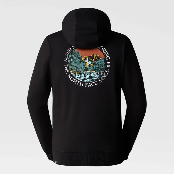 THE NORTH FACE - סווטשירט קפוצ'ון גברים SEASONAL GRAPHIC – TA7X1PUW9 – tnf-black-brandy-brown – 10