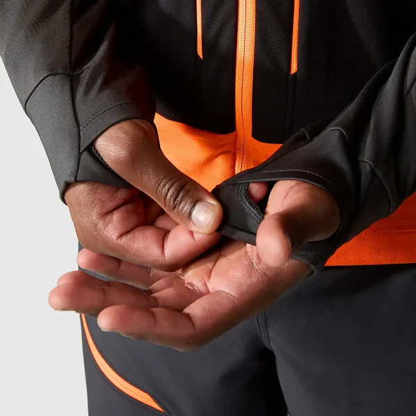 THE NORTH FACE - מעיל סופטשל גברים DAWN TURN – TA7Z8KO18 – tnf-black-shocking-orange-asphalt-grey – 9