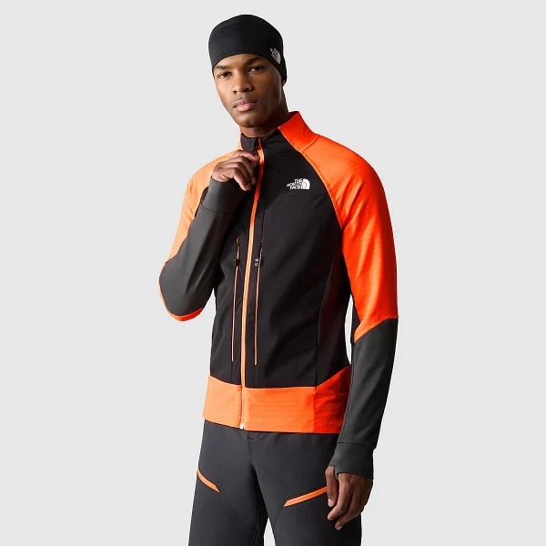 THE NORTH FACE - מעיל סופטשל גברים DAWN TURN – TA7Z8KO18 – tnf-black-shocking-orange-asphalt-grey – 1