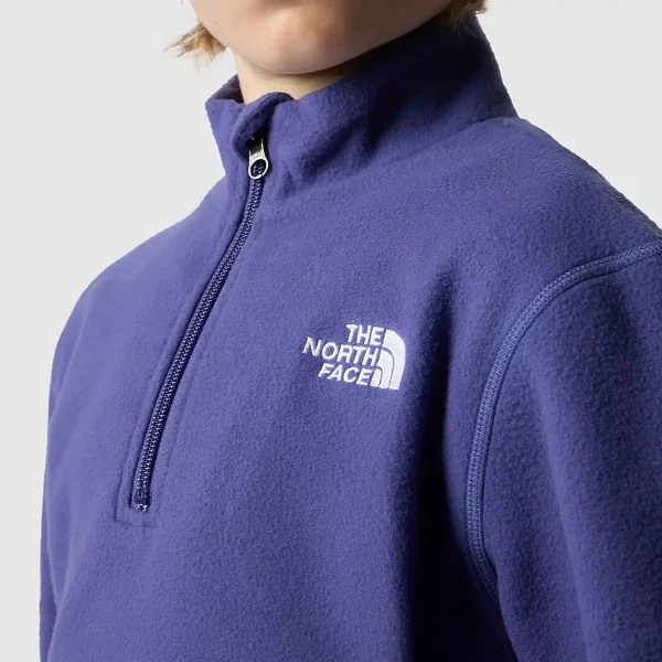 THE NORTH FACE - פליס 1/4 רוכסן נוער GLACIER – TA82D1I0D – cave-blue – 4