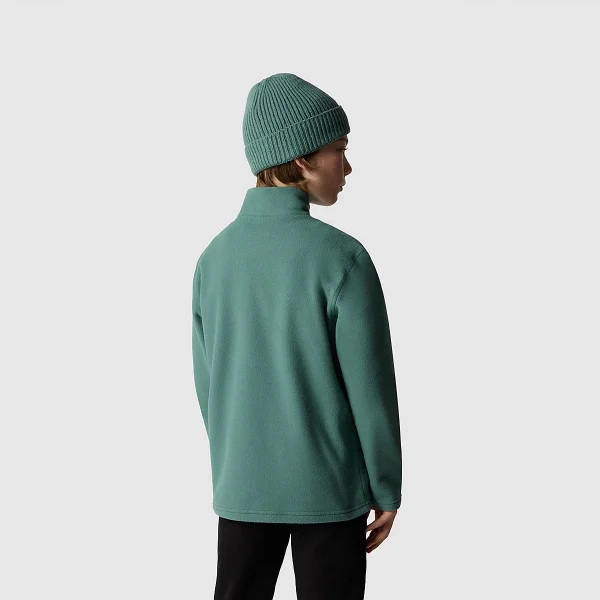 THE NORTH FACE - פליס 1/4 רוכסן נוער GLACIER – TA82D1I0F – dark-sage – 2