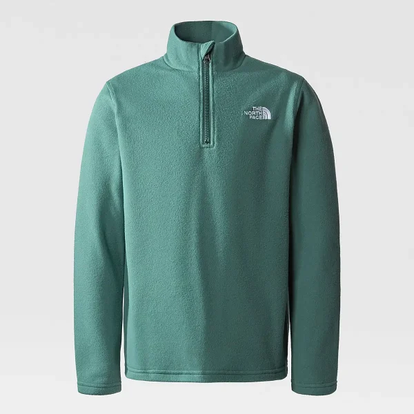 THE NORTH FACE - פליס 1/4 רוכסן נוער GLACIER – TA82D1I0F – dark-sage – 6
