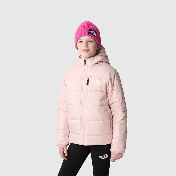 THE NORTH FACE - מעיל בנות מתהפך PERRITO – TA82D9O6T – pink-moss-gardenia-white – 1