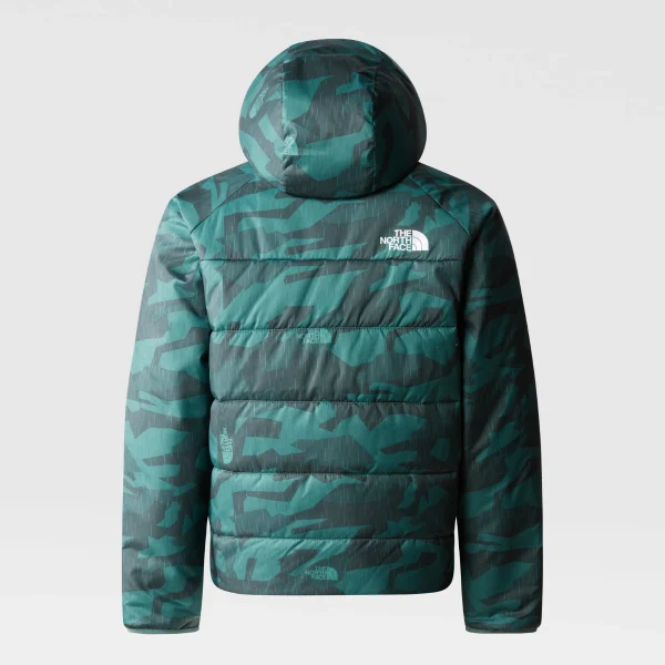 THE NORTH FACE - מעיל בנים מתהפך PERRITO – TA82DAO2V – dark-sage-rain-camo-print-tnf-black – 1