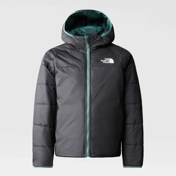 THE NORTH FACE - מעיל בנים מתהפך PERRITO – TA82DAO2V – dark-sage-rain-camo-print-tnf-black – 2