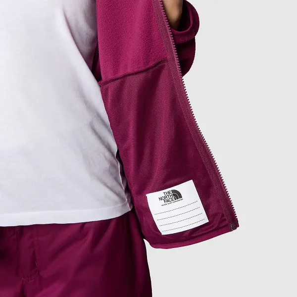 THE NORTH FACE - מעיל נוער עם רוכסן GLACIER – TA82TVI0H – boysenberry – 11