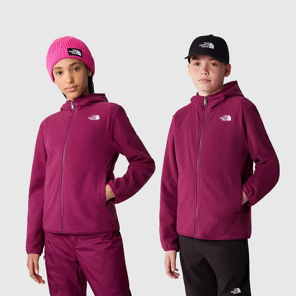 THE NORTH FACE - מעיל נוער עם רוכסן GLACIER – TA82TVI0H – boysenberry – 1
