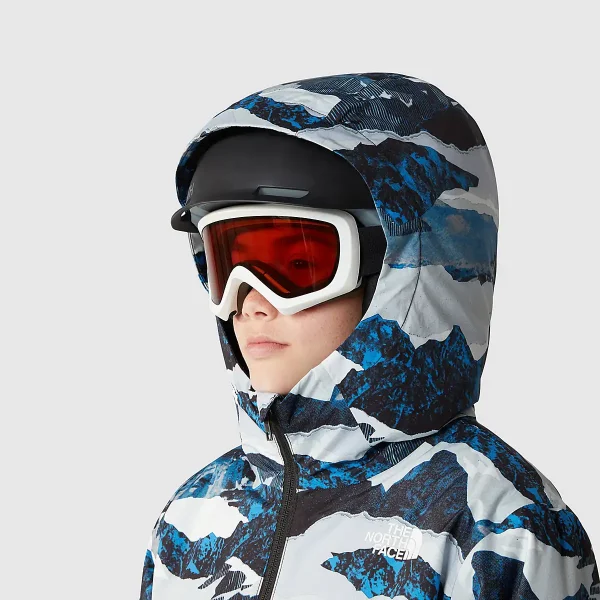 THE NORTH FACE - מעיל מבודד בנים FREEDOM – TA82XQO3Q – optic-blue-mountain-traverse-print – 5