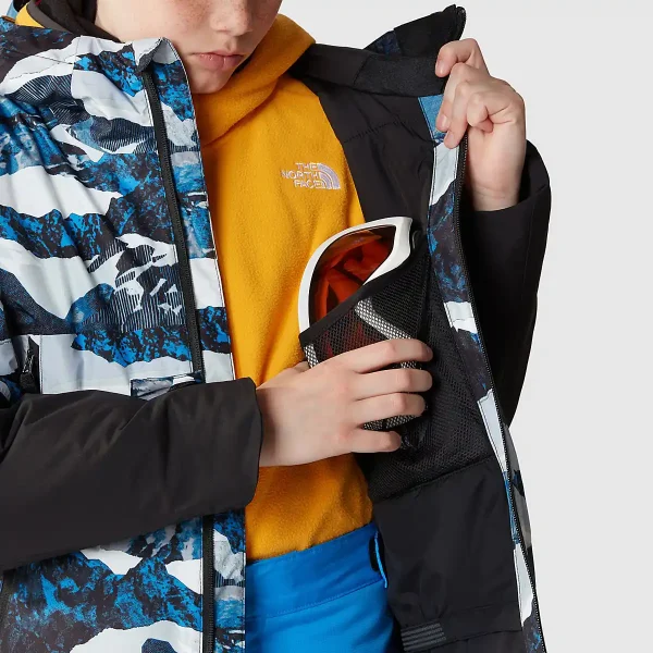 THE NORTH FACE - מעיל מבודד בנים FREEDOM – TA82XQO3Q – optic-blue-mountain-traverse-print – 9