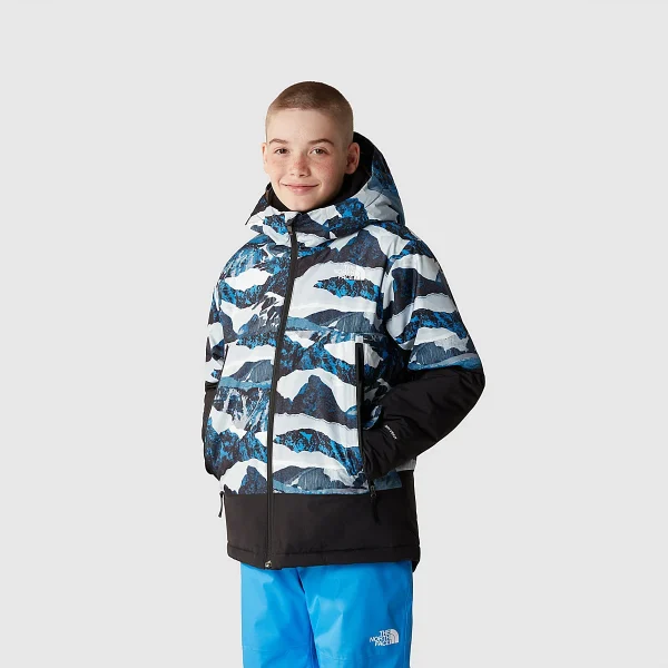 THE NORTH FACE - מעיל מבודד בנים FREEDOM – TA82XQO3Q – optic-blue-mountain-traverse-print – 1