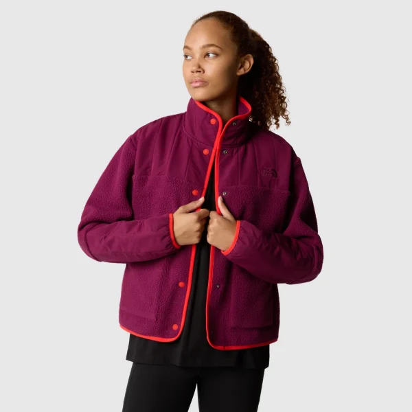 THE NORTH FACE - מעיל פליס נשים CRAGMONT – TA84IEK4I – boysenberry-fiery-red – 3