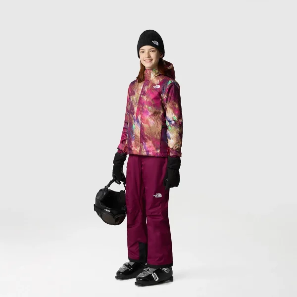 THE NORTH FACE - מעיל נוער SNOWQUEST – TA8554OME – boysenberry-paint-lightening-small-print – 1