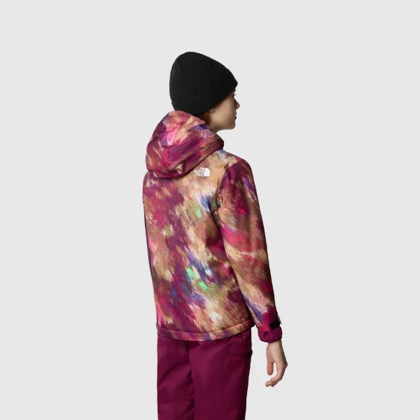 THE NORTH FACE - מעיל נוער SNOWQUEST – TA8554OME – boysenberry-paint-lightening-small-print – 2